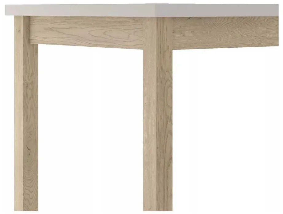 Jedálenský stôl Adam 90 x 65 cm, krémová / dub cremona