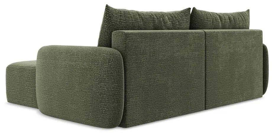 Zelená rozkladacia/s úložným priestorom rohová pohovka (pravý roh) Kalena – Makamii