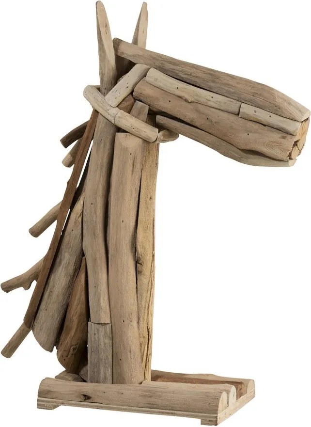 Drevená dekorácia hlava koňa Philibert - 24,75 * 10,5 * 28,75 cm