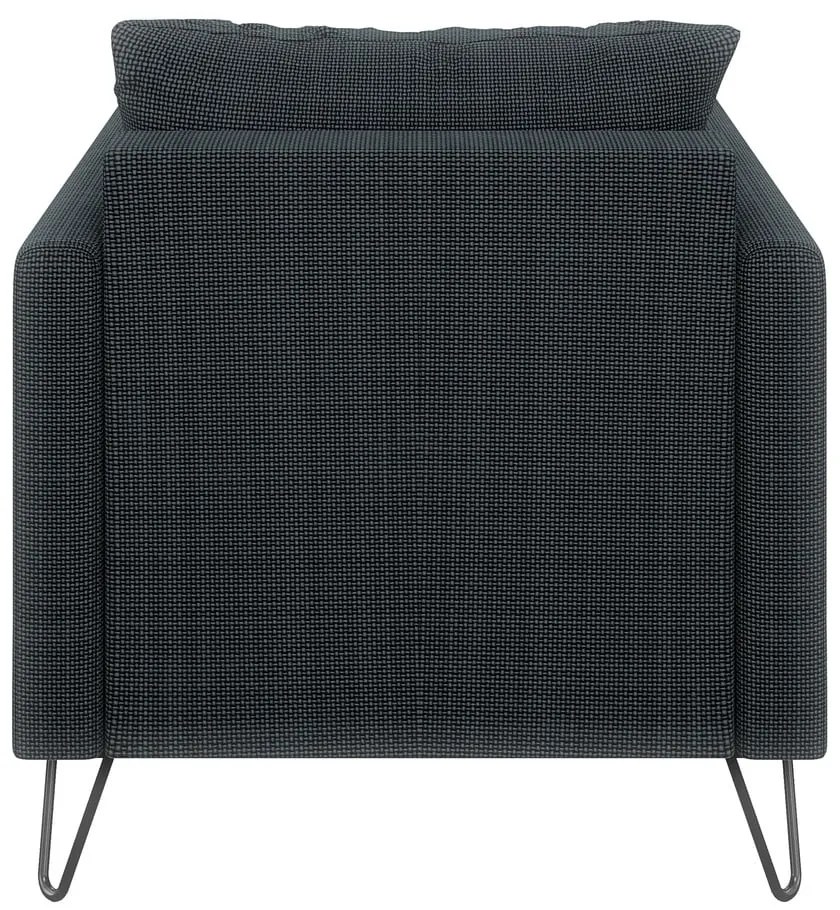 Tmavosivé ženilkové kreslo Freya – Ropez