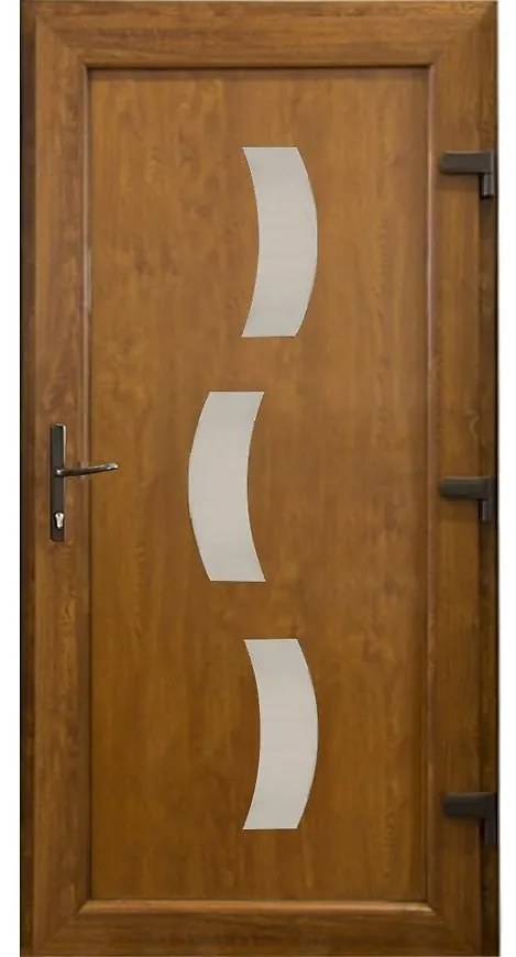 Dvere vchodové Zadar D30 90P 98x198x7 zlatý dub