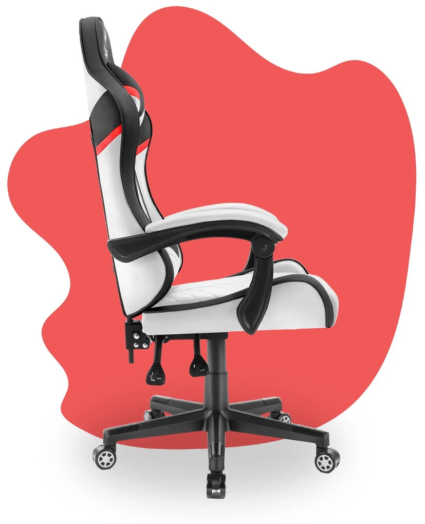 Hells Detská herná stolička Hell's Chair HC-1004 KIDS White Black Red