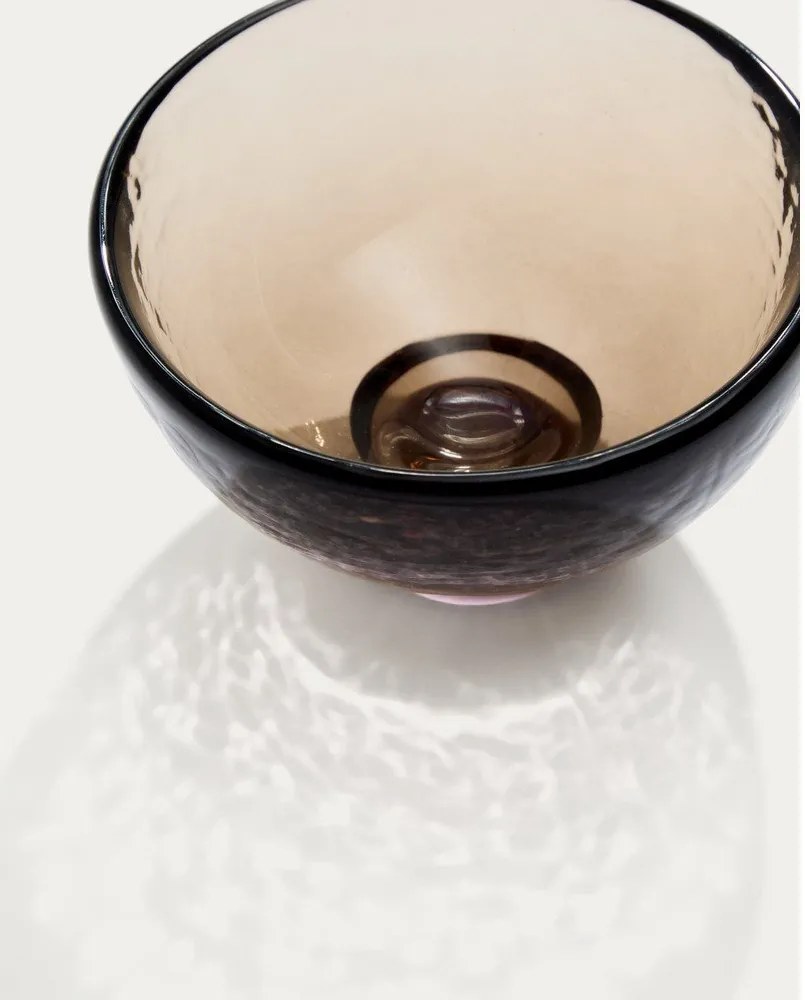 Hnedá sklenená miska Sileia – Kave Home