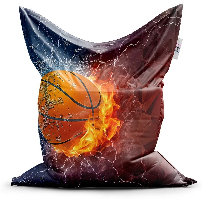 Sablio Sedací vak Basketbalová lopta - 150x100 cm
