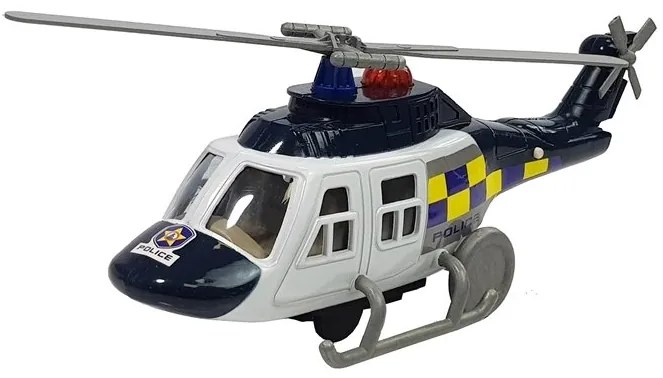 LEAN TOYS Policajné vozidlá (vrtuľník, motorka, auto) + svetelné a zvukové efekty