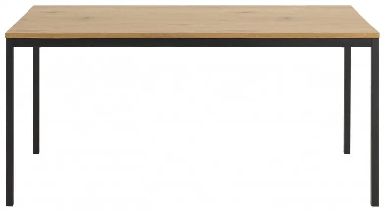 Jedálenský stôl Seaford 160x80x74 cm dub divoký/černá