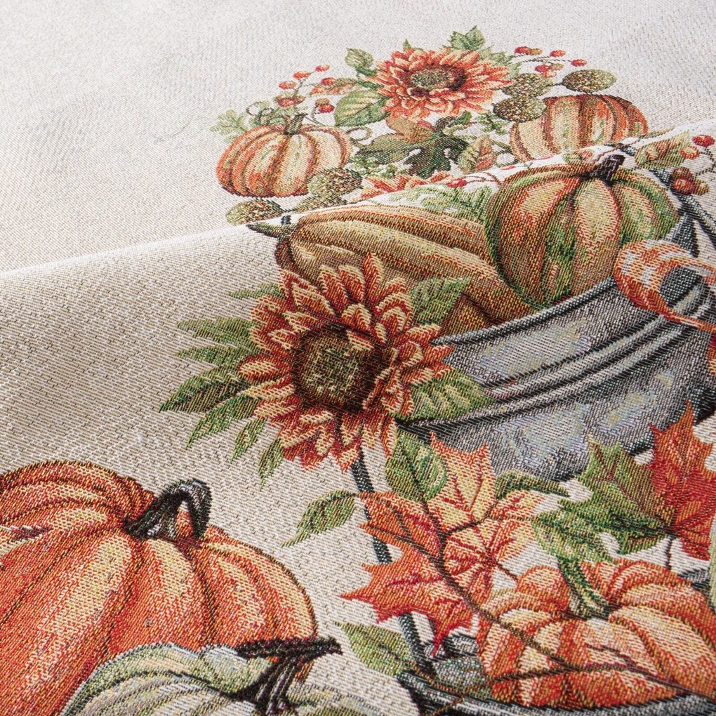 GOBELÍNOVÝ OBRUS PUMPKIN2 100X100 CM VZOROVANÝ