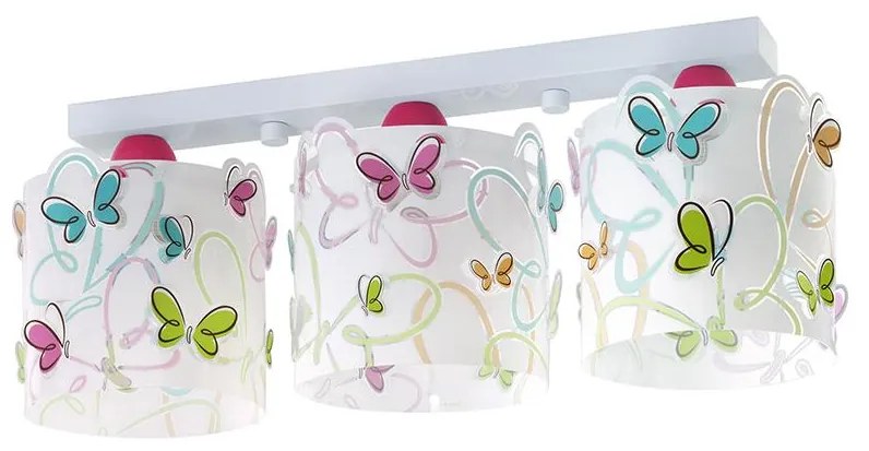 Dalber D-62143 - Detské stropné svietidlo BUTTERFLY 3xE27/60W/230V