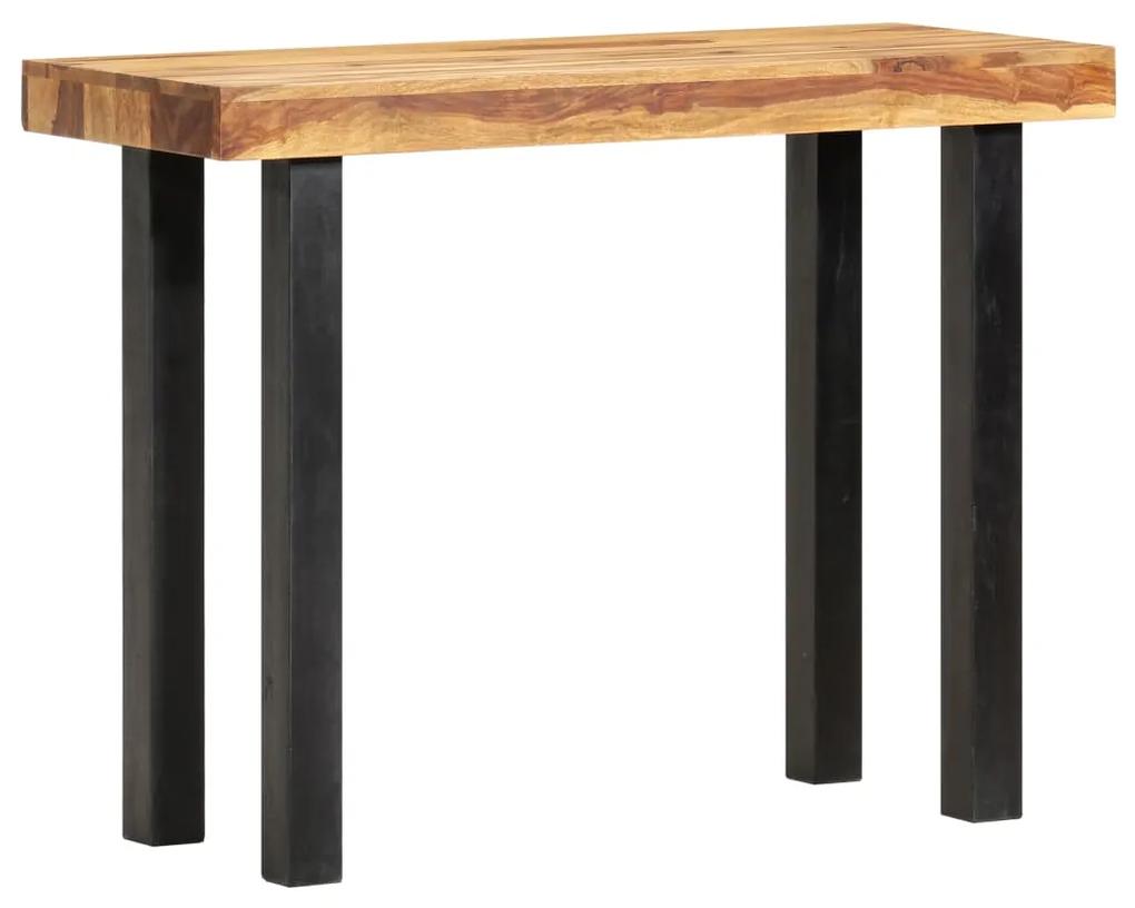 vidaXL Konzolový stolík 100x40x76 cm masívne sheeshamové drevo