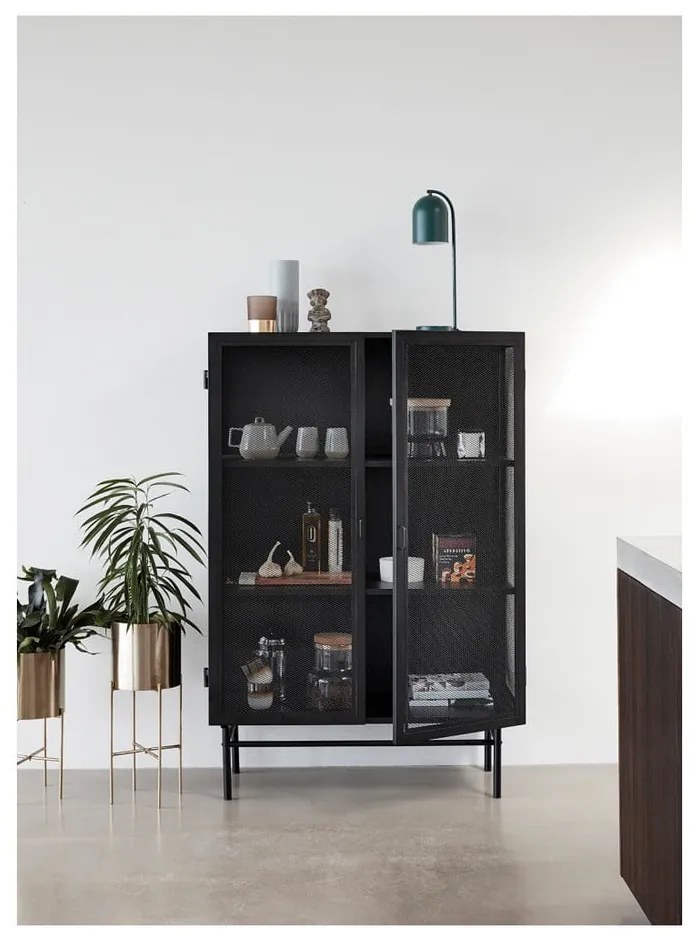 Súprava 2 kvetináčov na podstavcoch v mosadznej farbe Hübsch Gardo