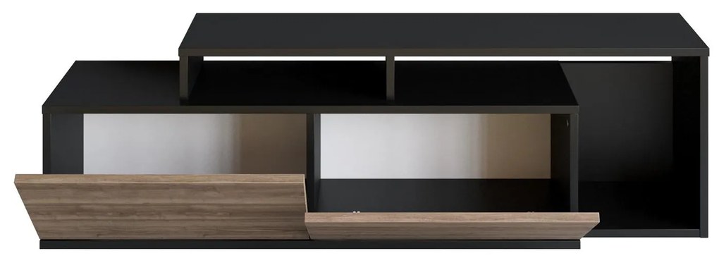 TV stolík/skrinka Neru (čierna + orech). Akcia -14%. Vlastná spoľahlivá doprava až k Vám domov. 1102388
