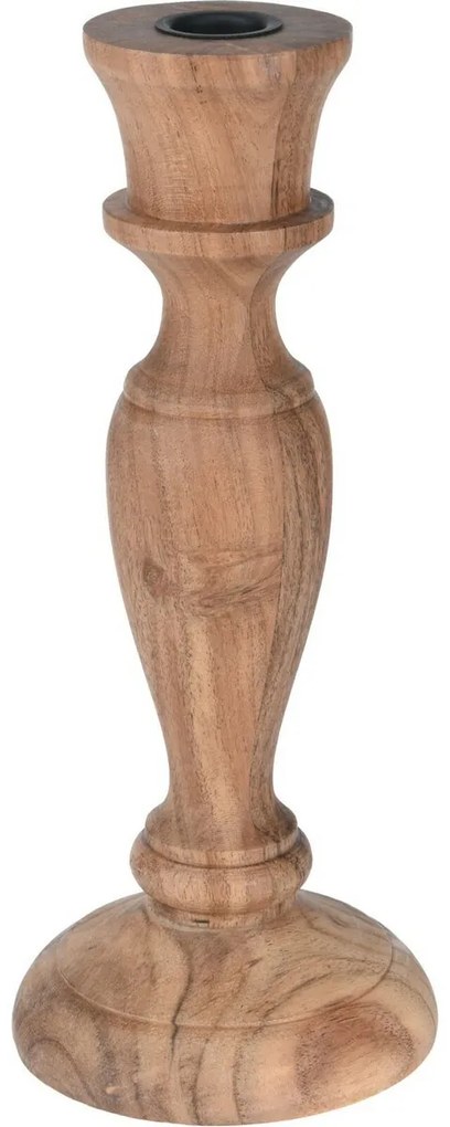 Svietnik z akáciového dreva Roma, 10 x 25 cm