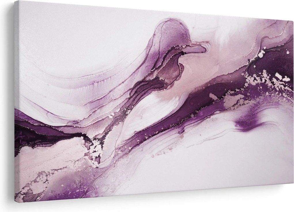 Obraz - Purple fluid art (90x60 cm)