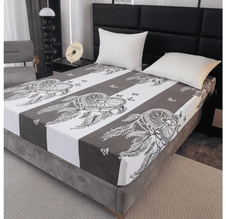 Plachta mikroplyš TIRSO 90x200 cm sivo-biela