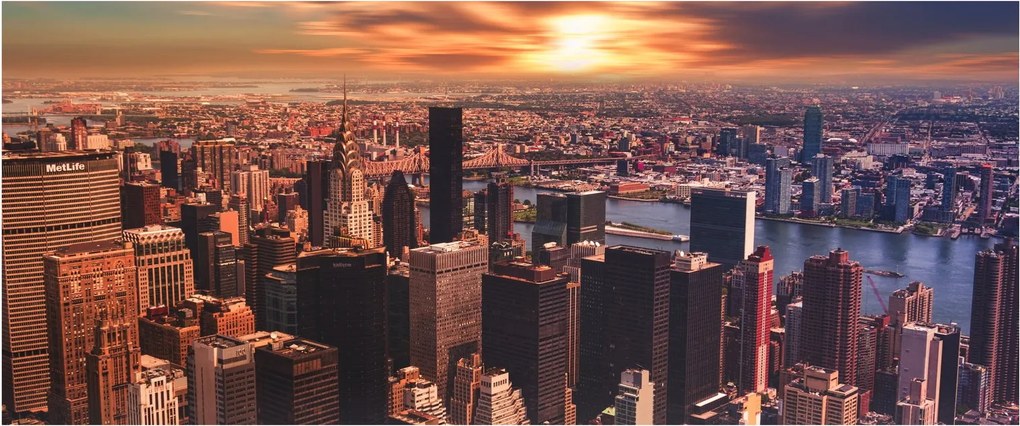 Obraz - Pohľad na metropole (120x50 cm)