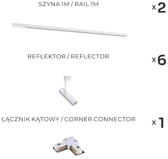 Zuma Line 3576 - Bodové svietidlo do lištového systému LISA 6xGU10/35W/230V biela