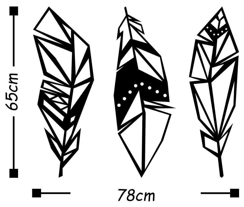 Nástenná kovová dekorácia PIERKO čierna
