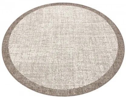 Koberec SIZAL FLOORLUX kruh 20401 Ramka šampan/taupe