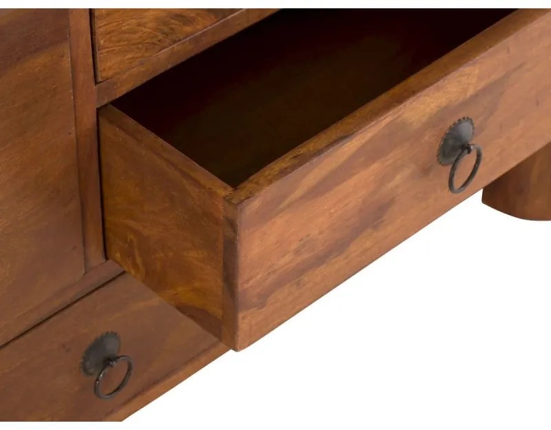 furniture-nabytek.cz - Masívny konferenčný stolík Merlin III z palisandru, lakovaný, hnedý – 95×95×45 cm
