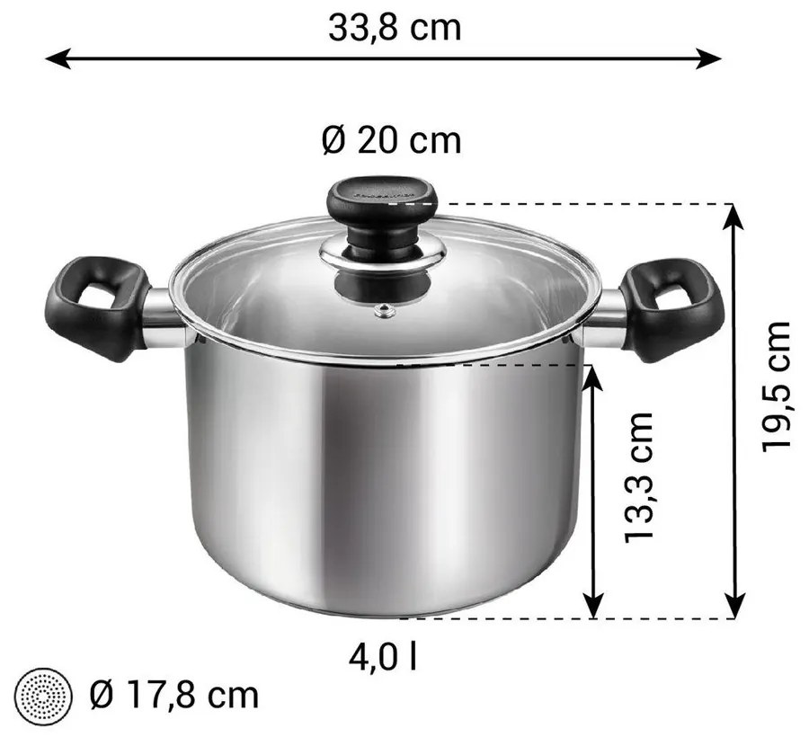 Antikoro hrniec s pokrievkou na indukciu 4 l Brava – Tescoma