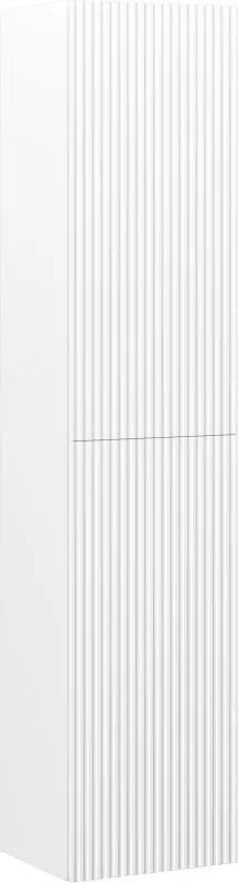 Mexen Rivel, kúpeľňový podstavec 35 cm, 2 dvierka, drážkované, biela matná, 91A21-03016-2-BF01