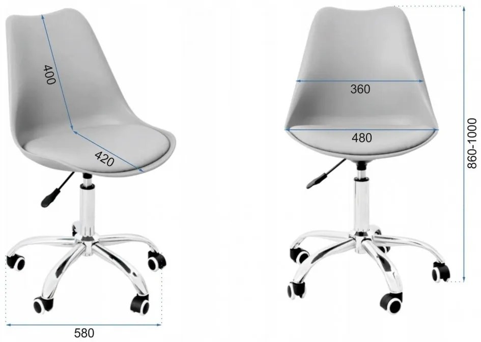 Kancelárska stolička sivá