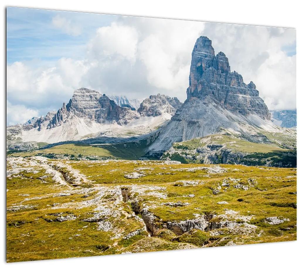 Sklenený obraz - Talianske Dolomity (70x50 cm)
