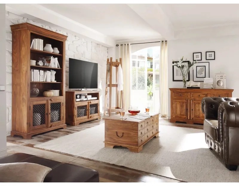 furniture-nabytek.cz - Masívna vitrína Merlin z palisandra, lakovaná, hnedá