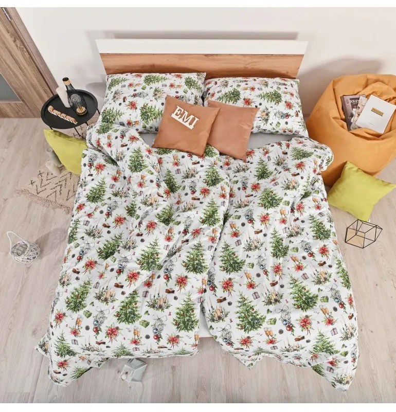 Vianočné bavlnené obliečky Candle EMI
