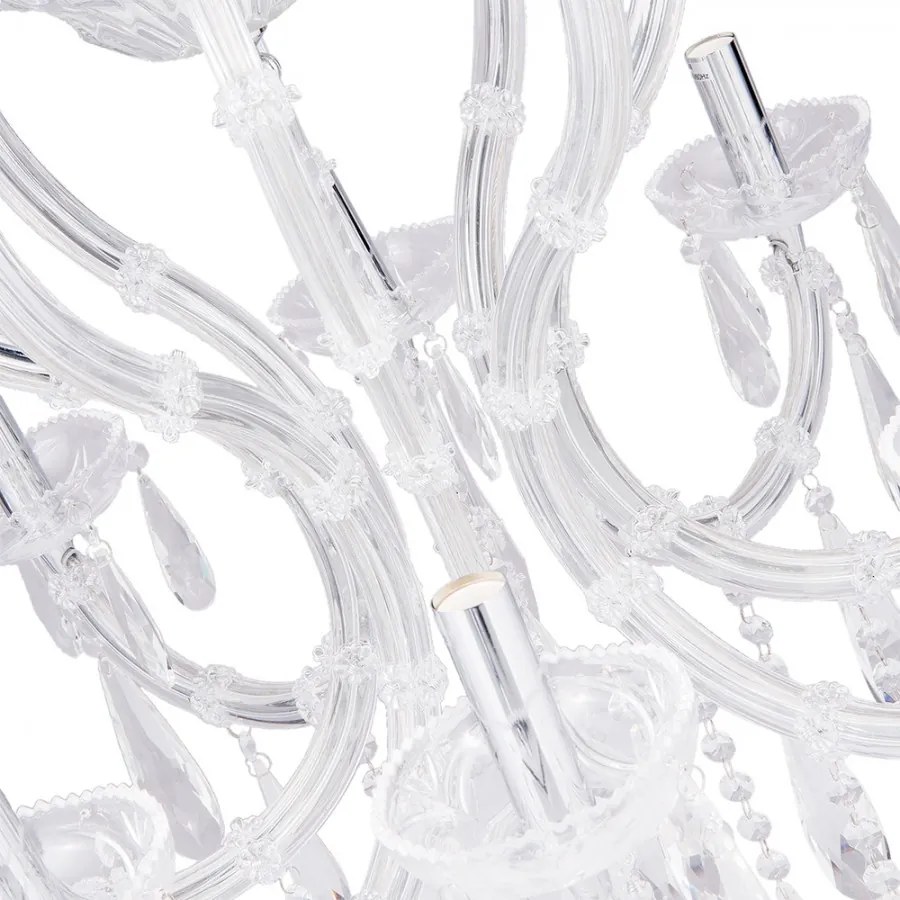 Kovový biely krištáľový luster Ø70*78