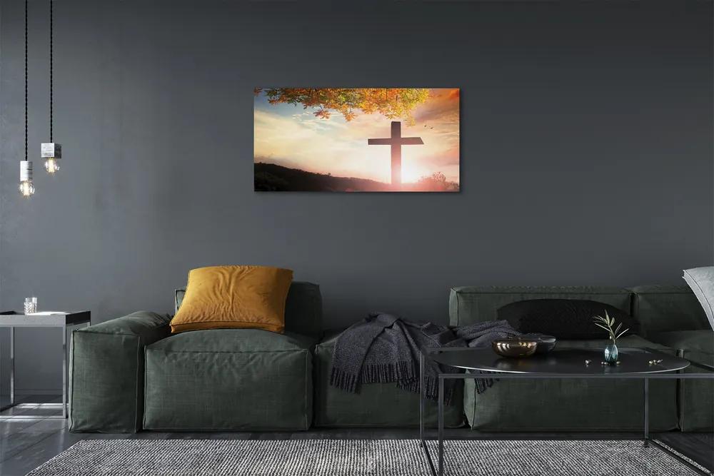 Obraz na plátne cross tree 125x50 cm