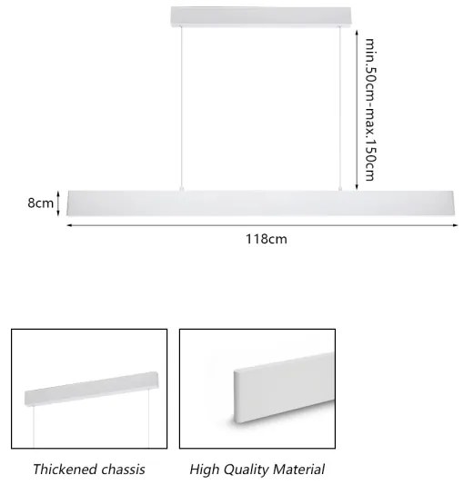 Brilagi - LED Stmiev. luster na lanku SLIMLINE LED/40W/230V 3000-6000K biela + DO