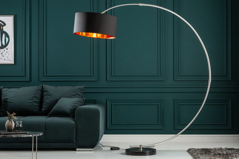 Stojacia lampa Python black gold so stmievačom