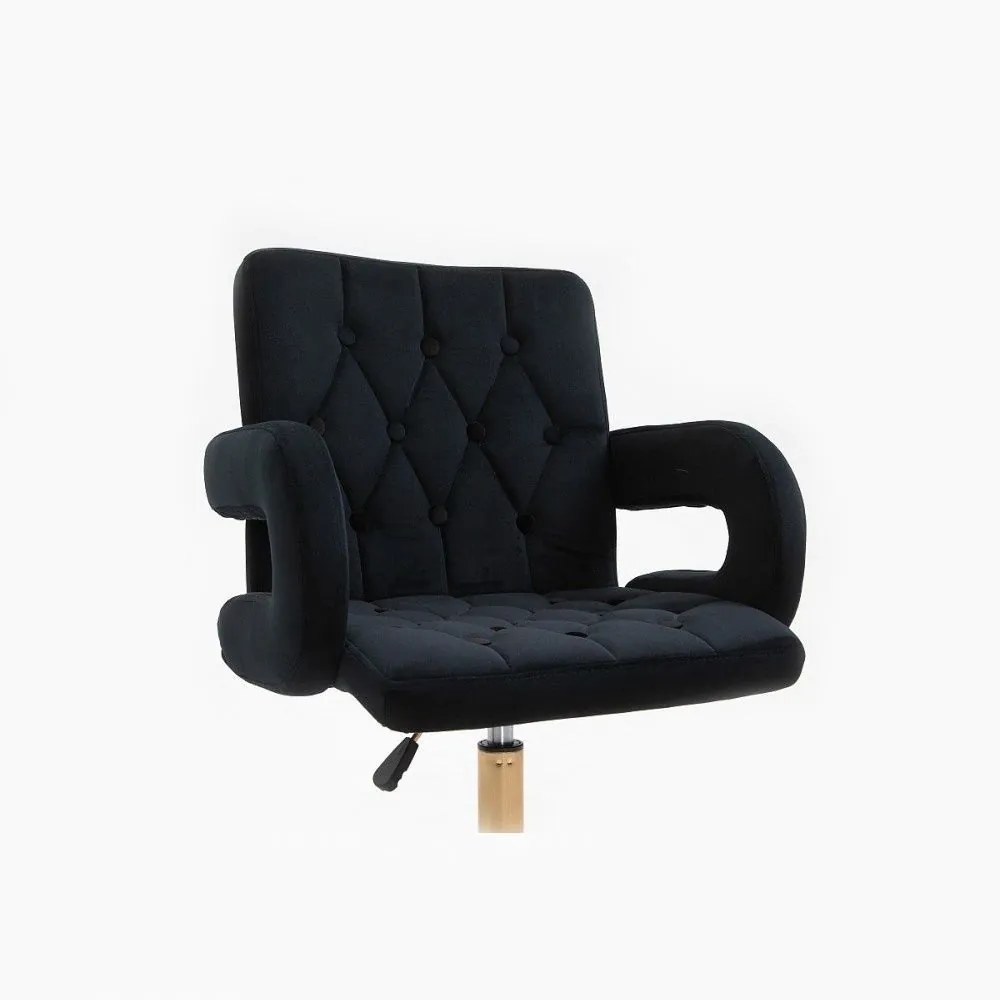 LuxuryForm DESIGN Stolička BOSTON VELUR na čiernom kríži - čierna
