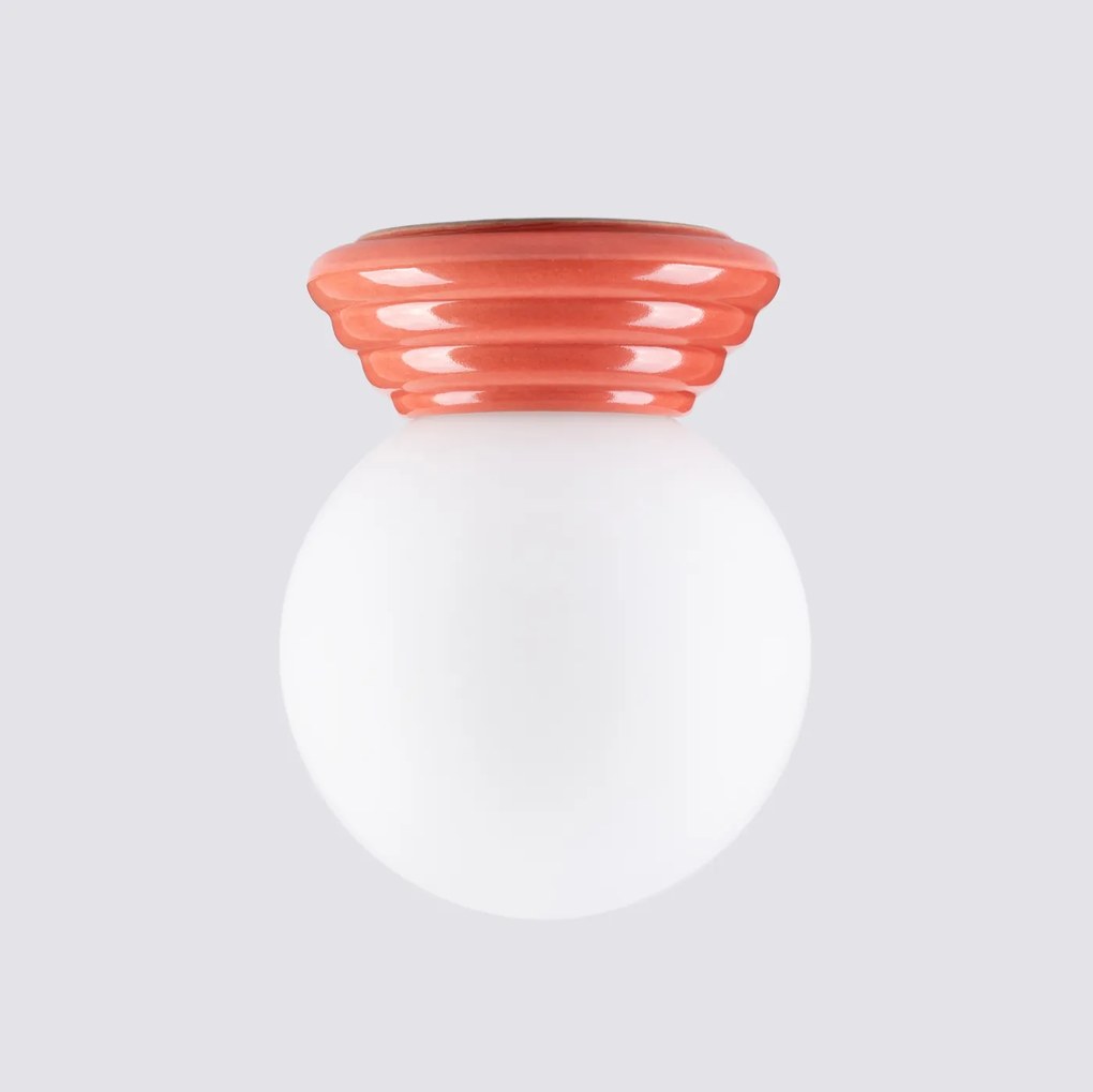 Stropné svietidlo Zori, 1x biele sklenené tienidlo, p