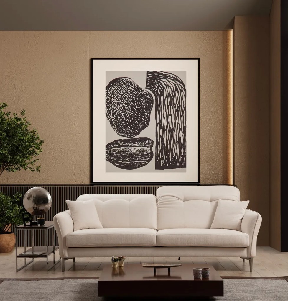 Třímístná pohovka Costor 230 cm krémová