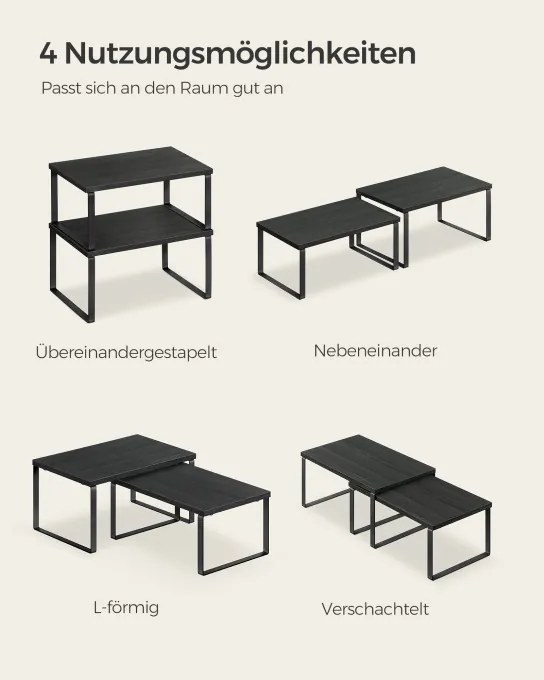 Set 4 kuchynských políc KCS027B01