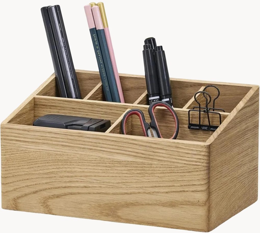Organizér na písací stôl z dubového dreva's priehradkami Oakywood