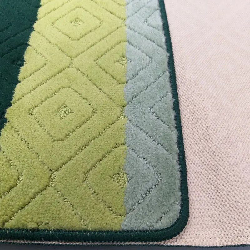 Dvojdielny set kupeľňových predložiek v zelenej farbe Šírka: 50 cm | Dĺžka: 80 cm
