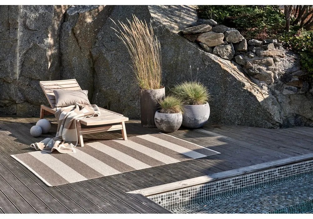 Béžovo-krémový vnútorný a vonkajší behúň 70x300 cm Bob Mud Vanilla – Pappelina