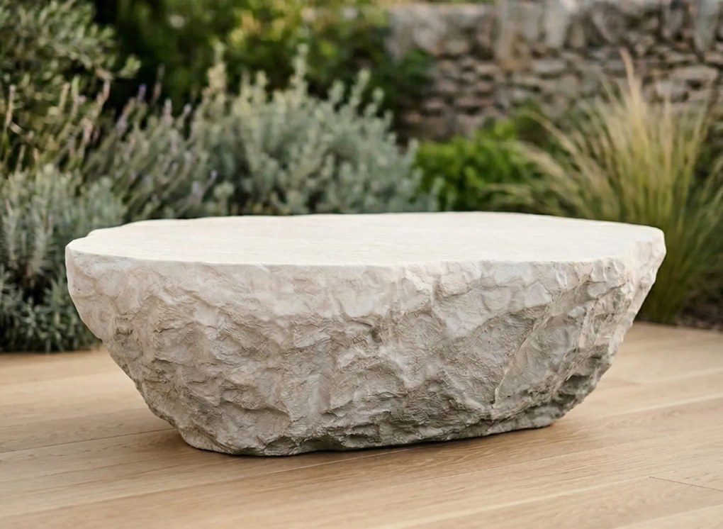 Záhradný betónový stôl STONE svetlobéžový