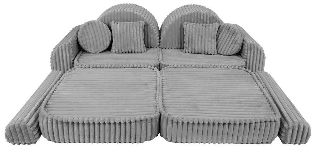 MeowBaby® Churros detská pohovka Max, Moon Dust Grey