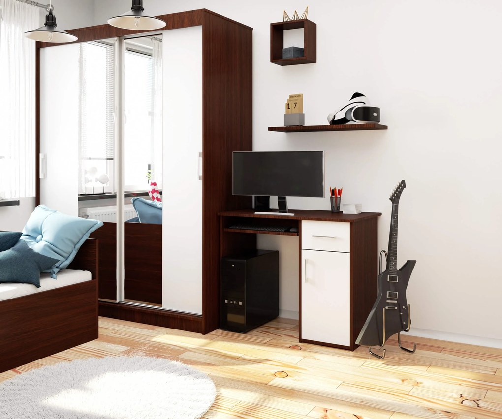 PC stolík Padma (wenge + biela). Akcia -12%. Vlastná spoľahlivá doprava až k Vám domov. 1068864