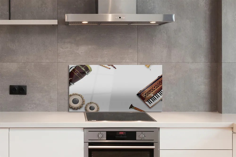 Sklenený obklad do kuchyne nástroje 100x50 cm