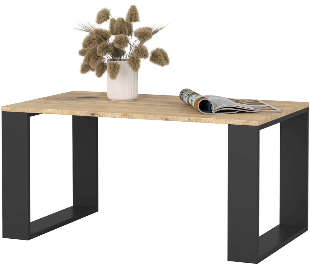 Konferenčný stolík Nox dub artisan/čierny