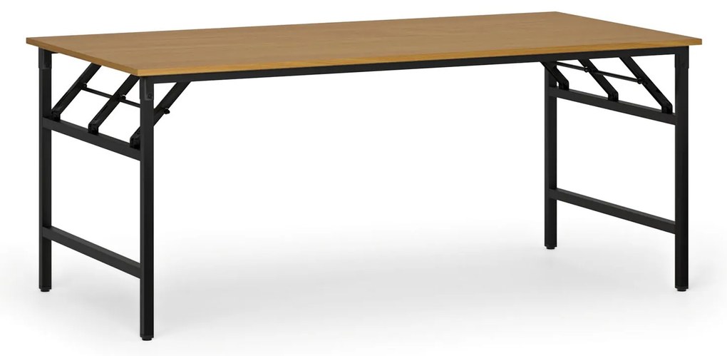 Konferenčný stôl FAST READY, 180x90 cm, čierna podnož, buk