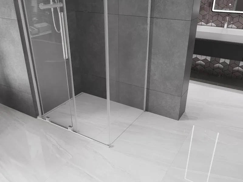 Mexen Velar L, sprchový kút s posuvnými dverami 110 x 90 cm, 8mm číre sklo, chrómová, 871-110-090-03-01