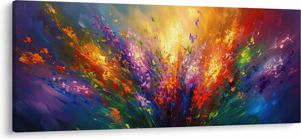 Obraz - Abstrakcia kvetov (120x50 cm)