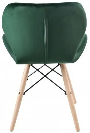 Jedálenská stolička MURET zamatová, tmavozelená