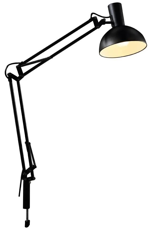 NORDLUX Retro stolová lampa ARKI s dlhým ramenom, 1xE27, 60W, čierna